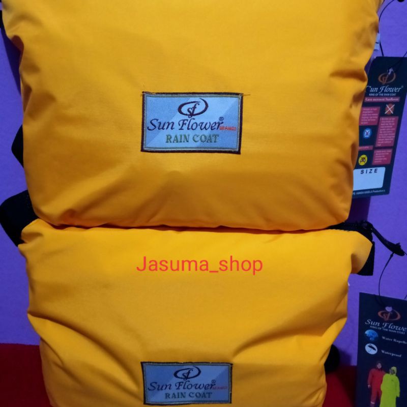 jas hujan sunflower original kuning