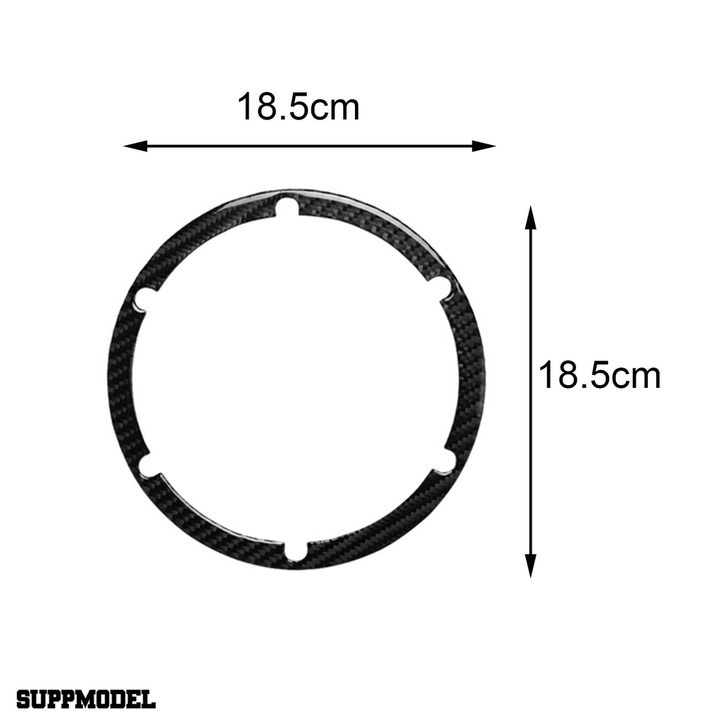 Smodel 2 Pcs Sticker Dekorasi Stir Mobil Nissan 06-09 / 350z Bahan Serat Karbon Anti Air