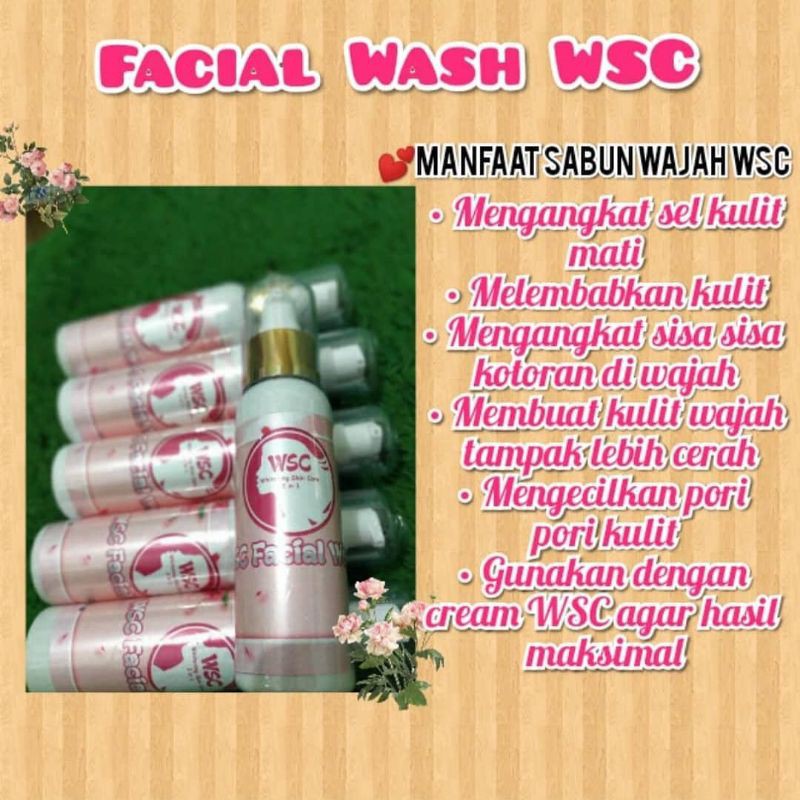 Facial Wash WSC Glowing 100% ,Original