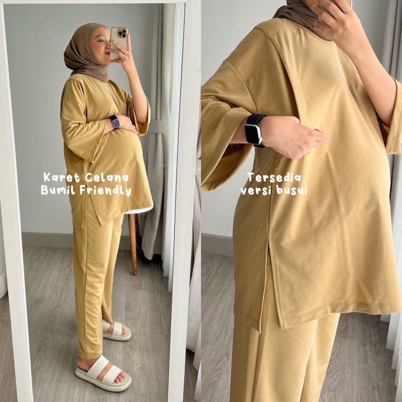 Bymeldev Setelan Oversized Terry Set Busui Nonbusui Bumil Friendly