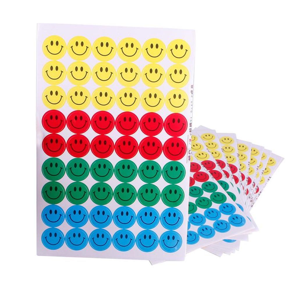 Timekey 540Pcs Stiker Penghargaan Anak Motif Smiley Face Untuk Guru Sekolah miss it A9K3