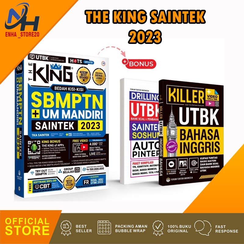 Buku UTBK SMBTN The King Bedah Kisi-Kisi Sbmptn Dan Um Mandiri Saintek 2023 Buku Terlaris Utbk Tps