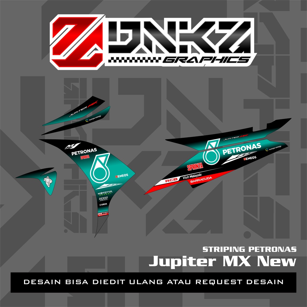Stiker Jupiter MX 135 New  Decal Striping Jupiter MX 135 New Premium Racing Petronas