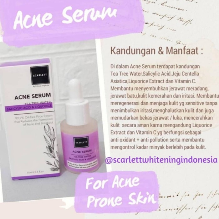 Scarlett Brightening Serum Wajah Facial Serum Acne Serum Brightening