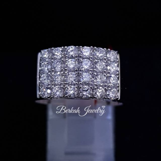 Cincin emas berlian asli 0,82 carat natural diamond