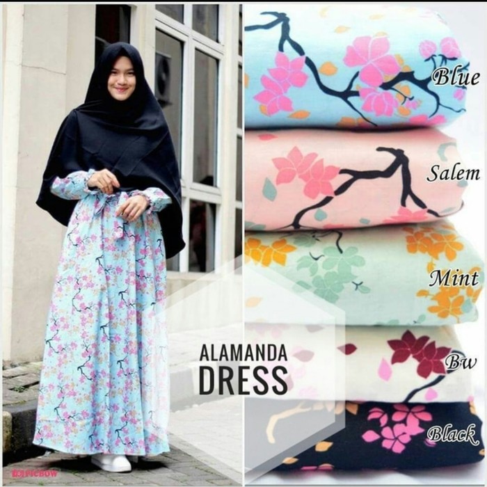 Baju gamis katun jepang gamis katun japan gamis monalisa