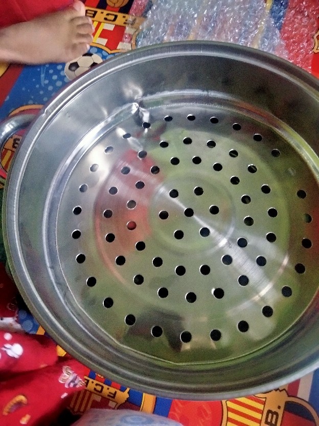 Panci Kukus Tri J Mini 4 Ear Steam Pan Stainless Stell Anti Karat