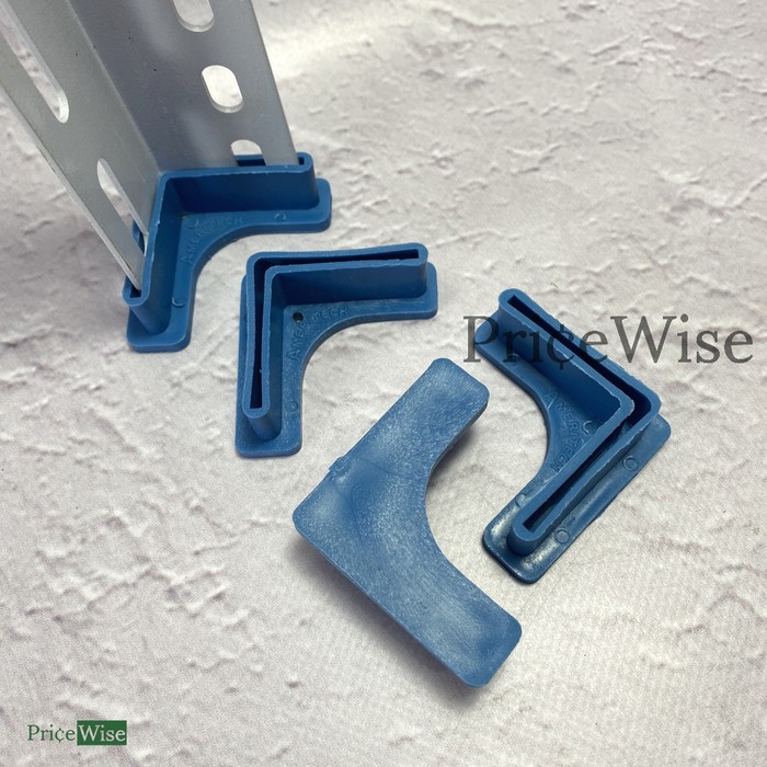 Kaki Besi Siku PVC 5x5cm / Alas Besi Siku Lobang Tatakan Rak Besi Siku