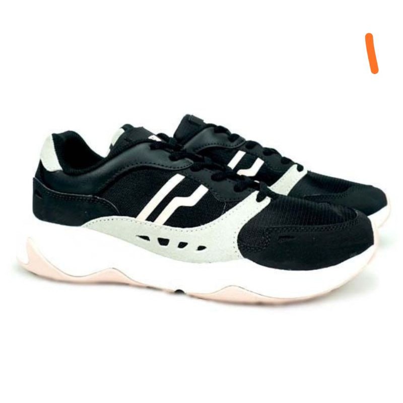 Sepatu Sneakers Wanita Piero Ergo W Black  P30151