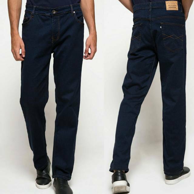  Nevada  celana  jeans  Pria  navy Shopee Indonesia