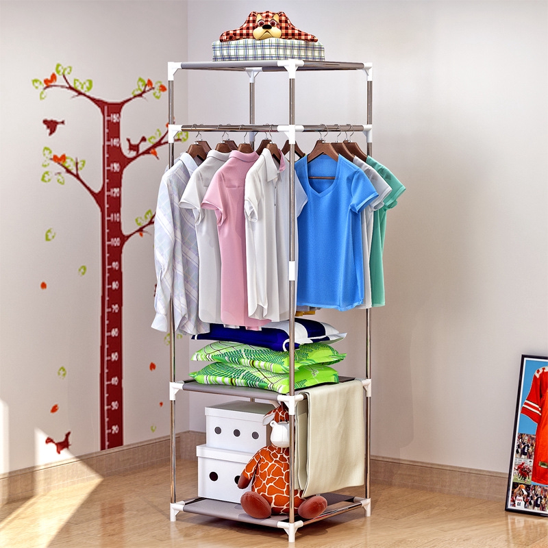  Rak  hanger gantungan baju  besi  stainless berdiri hanger stand pakaian minimalis  unik portable 