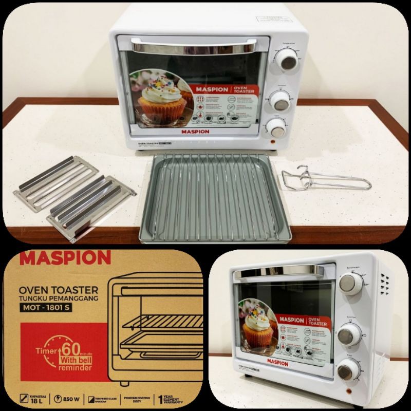 (6KG) OVEN LISTRIK MASPION MOT-1801S 18 LITER oven kue listrik oven serbaguna oven besar listrik