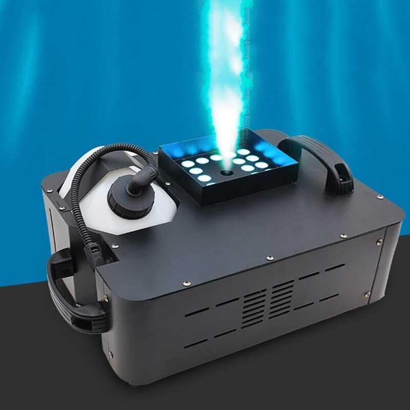 Sistem Fogger Panggung Stage Machine DMX 1500W with RGB LED - TH-FIY - Black