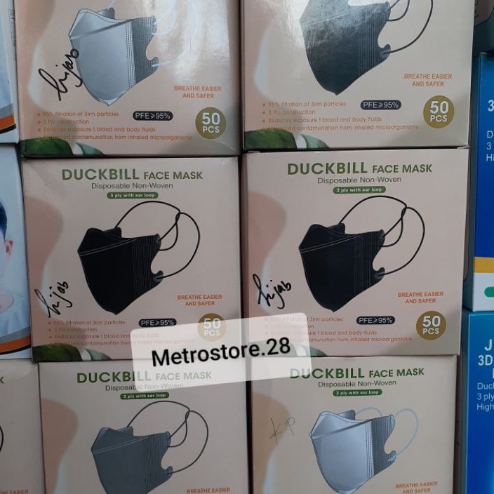 Masker Duckbill Hijab Medis 3 Ply Isi 50 Pcs - Duckbill 3D Mask Original