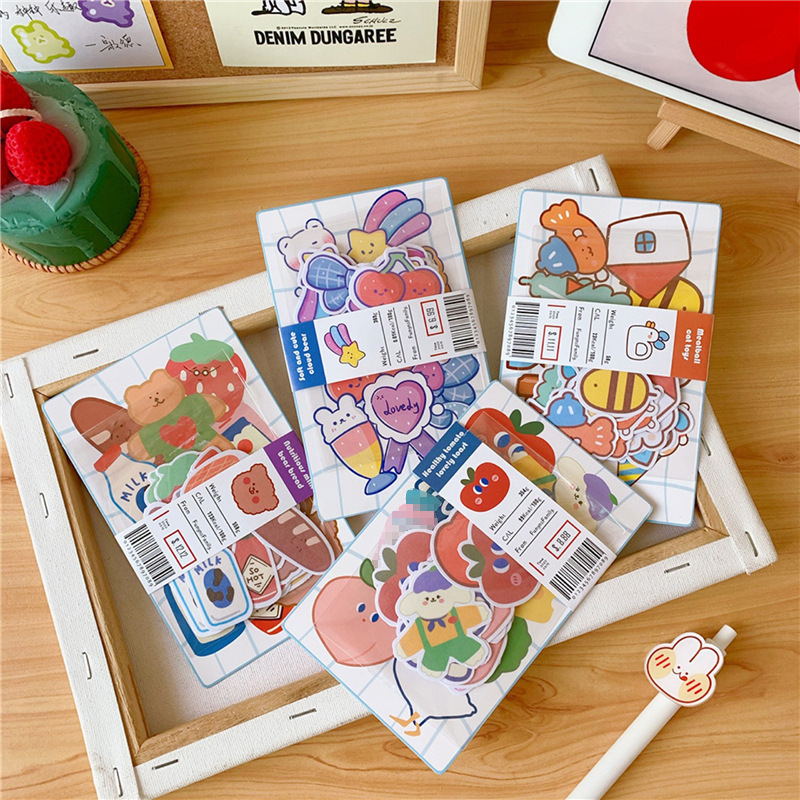 Stiker Motif Kartun Buah Tahan Air Gaya Korea Untuk Diary