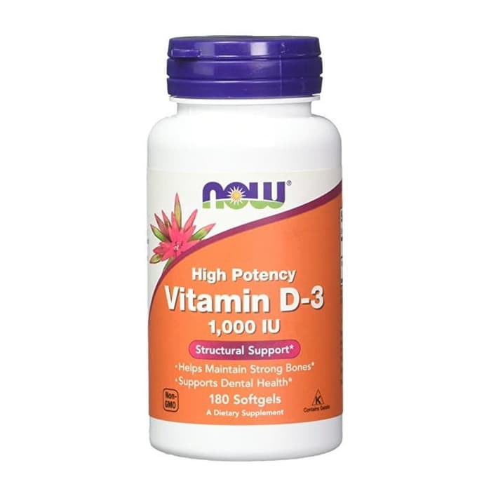 Now Foods Vitamin D-3 1000 IU Food Vit D3 1000 1000IU 1000IU 180 sfg