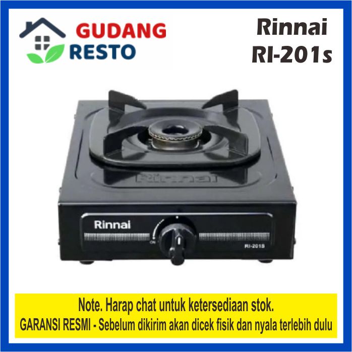 RINNAI RI-201-S KOMPOR GAS 1 TUNGKU RI-201S ELPIJI STOVE COOKER RI201-S  SUN BURNER LAPISAN CEFLON