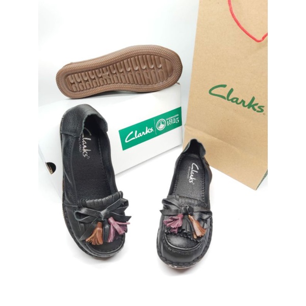 SEPATU KULIT  WANITA CLARKS RG-066 flatshoes