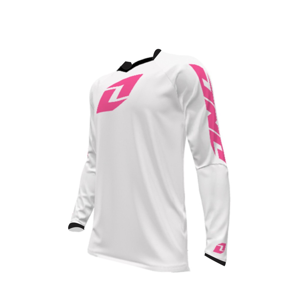 Download Jersey Sepeda Gowes Dan Gunung ONE Putih List Pink ...