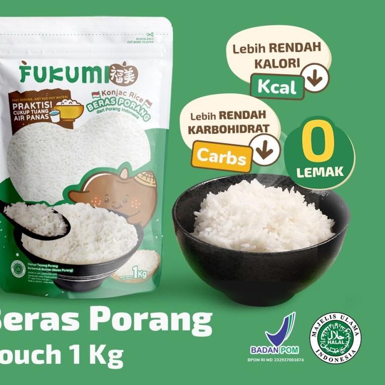 

Terbaik! FUKUMI BERAS PORANG POUCH 1KG - Fukumi Shirataki Beras Konjac Rice Diet Pouch 1 Kg