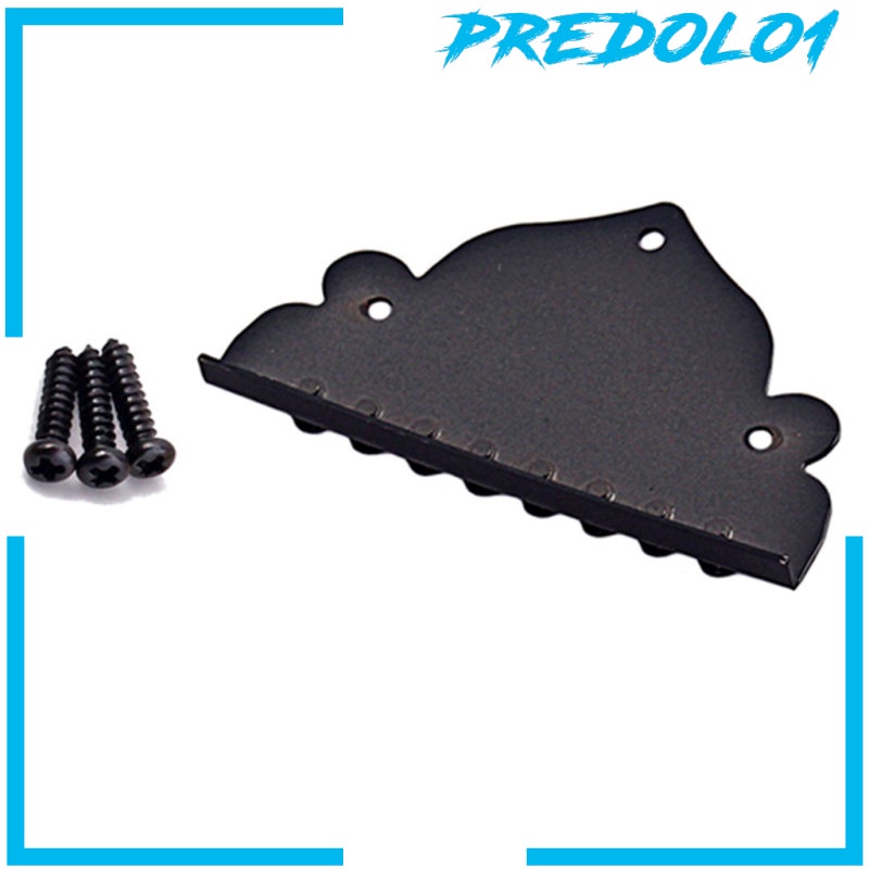 [PREDOLO1] Black Mandolin Tailpiece with Screws 71x42mm Triangle for 8 String Mandolin