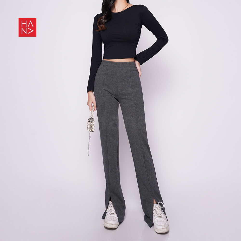 HanaFashion JKT - Margo Slim Slit Pants Celana Panjang - LP137