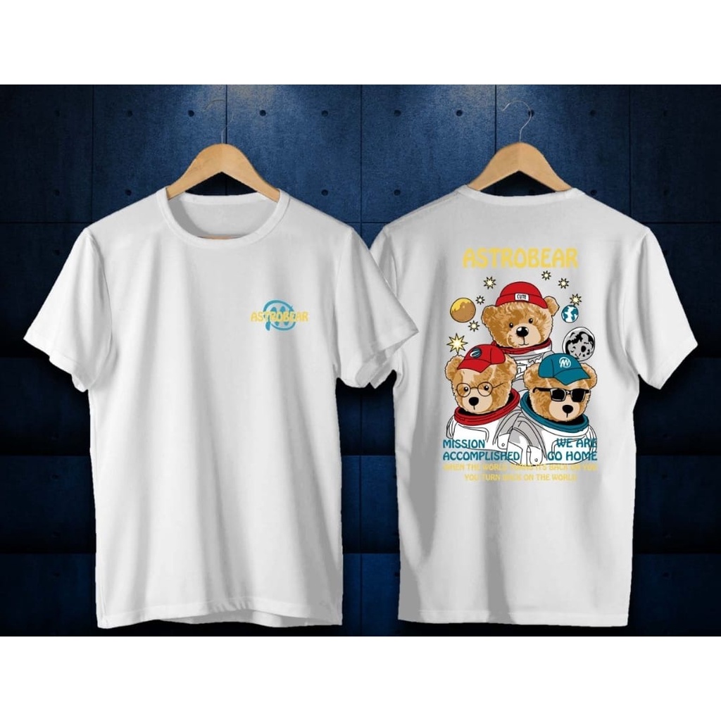 Kaos murah Kaos distro murah baju  distro pria t-shirt murah combed30s BEAR WARNA WARNI