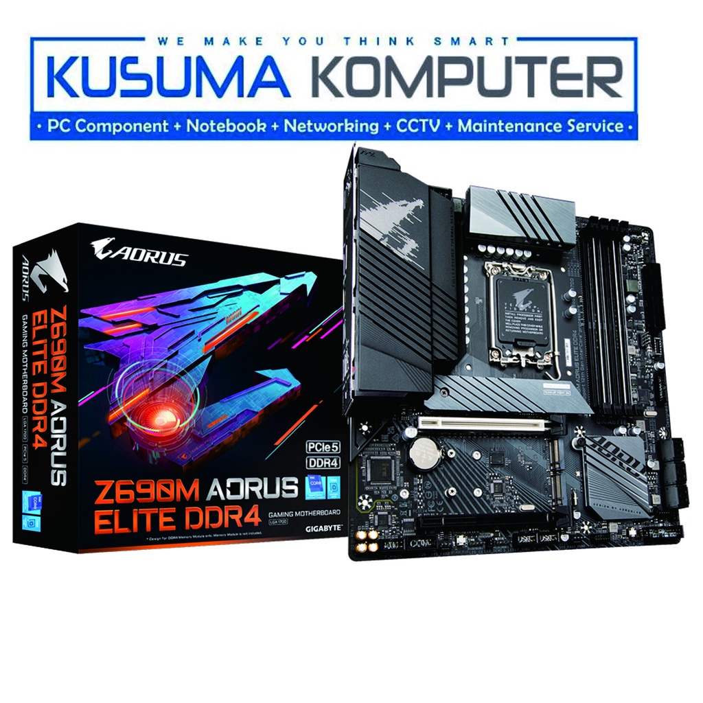 Gigabyte Motherboard Z690M AORUS ELITE DDR4 4 DIMMs USB 3.2 Gen2x2 TYPE-C LGA 1700