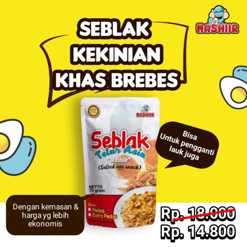 

Seblak telur asin kemasan ekonomis