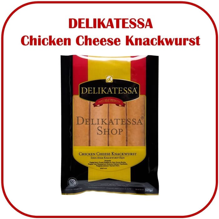 

DELIKATESSA Chicken Cheese Knackwurst Jumbo Sosis Ayam Keju Halal