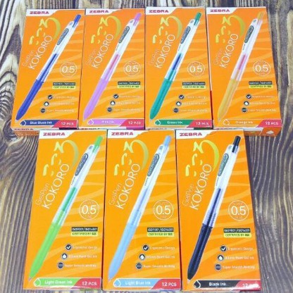 

Pulpen : zebra Kokoro warna 0,5 (10 warna)