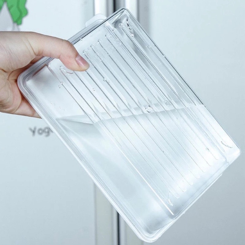 Kotak Penyimpanan Makanan Dengan Tutup Ukuran 450 / 650 / 1000ML Gaya Jepang Untuk Freezer