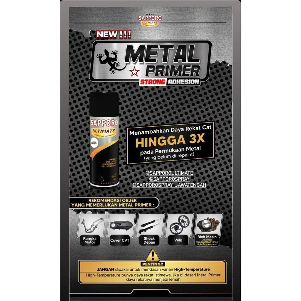 Pilok Sapporo METAL PRIMER cat dasar metal 400ML