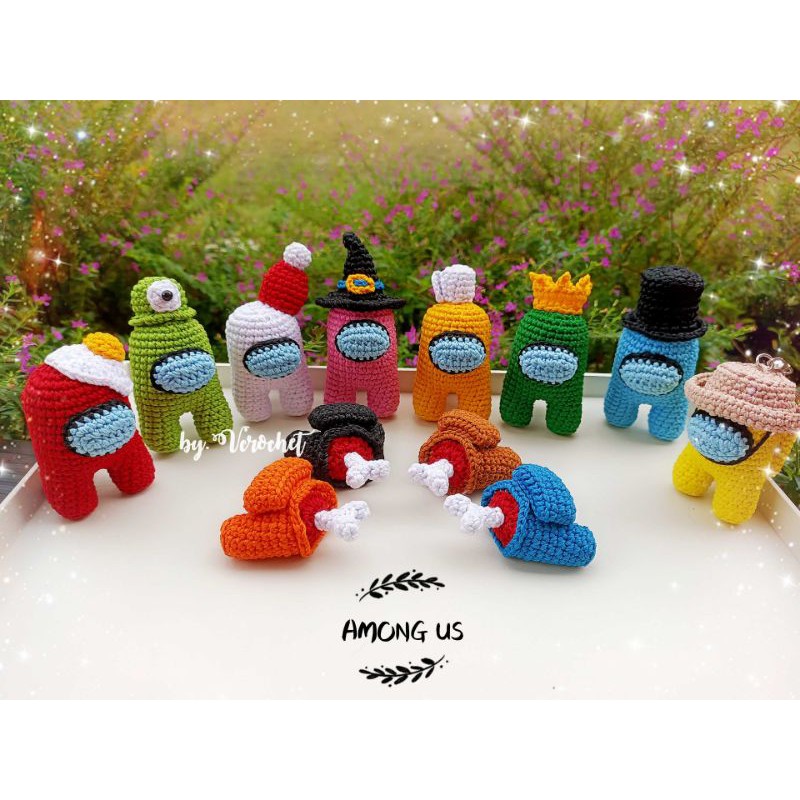 Boneka rajut among us/amigurumi/ among us