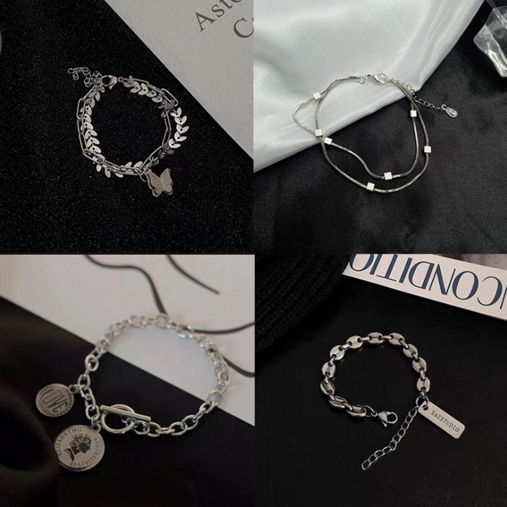 TOP Gelang Perhiasan Retro Hip Hop Multilayer