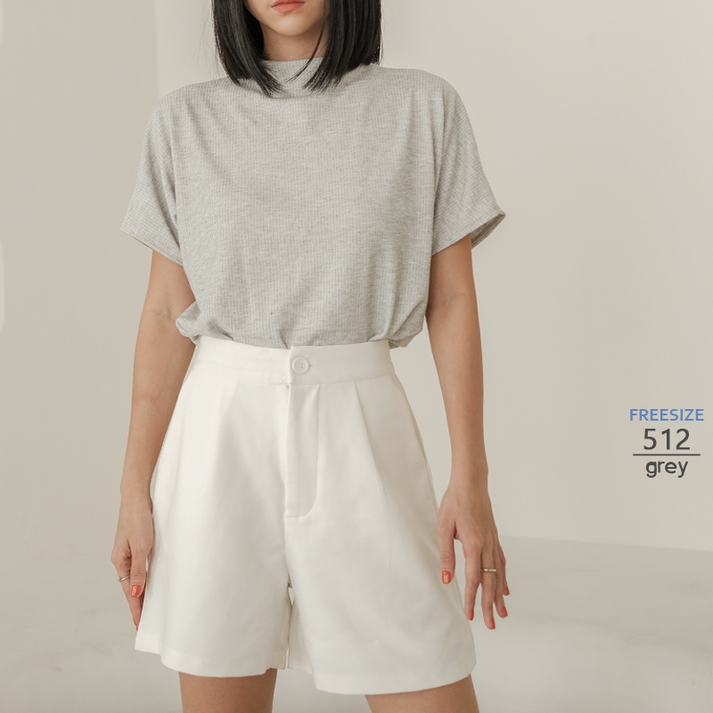 ARENA - Basic High Neck Women Rib Tops