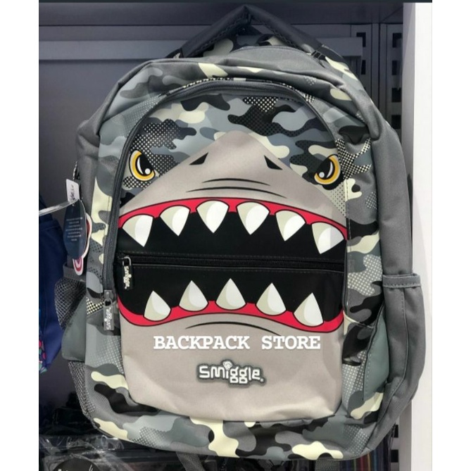 SMIGGLE BACKPACK ORIGINAL BUDZ SHARK - TAS SMIGGLE ORIGINAL