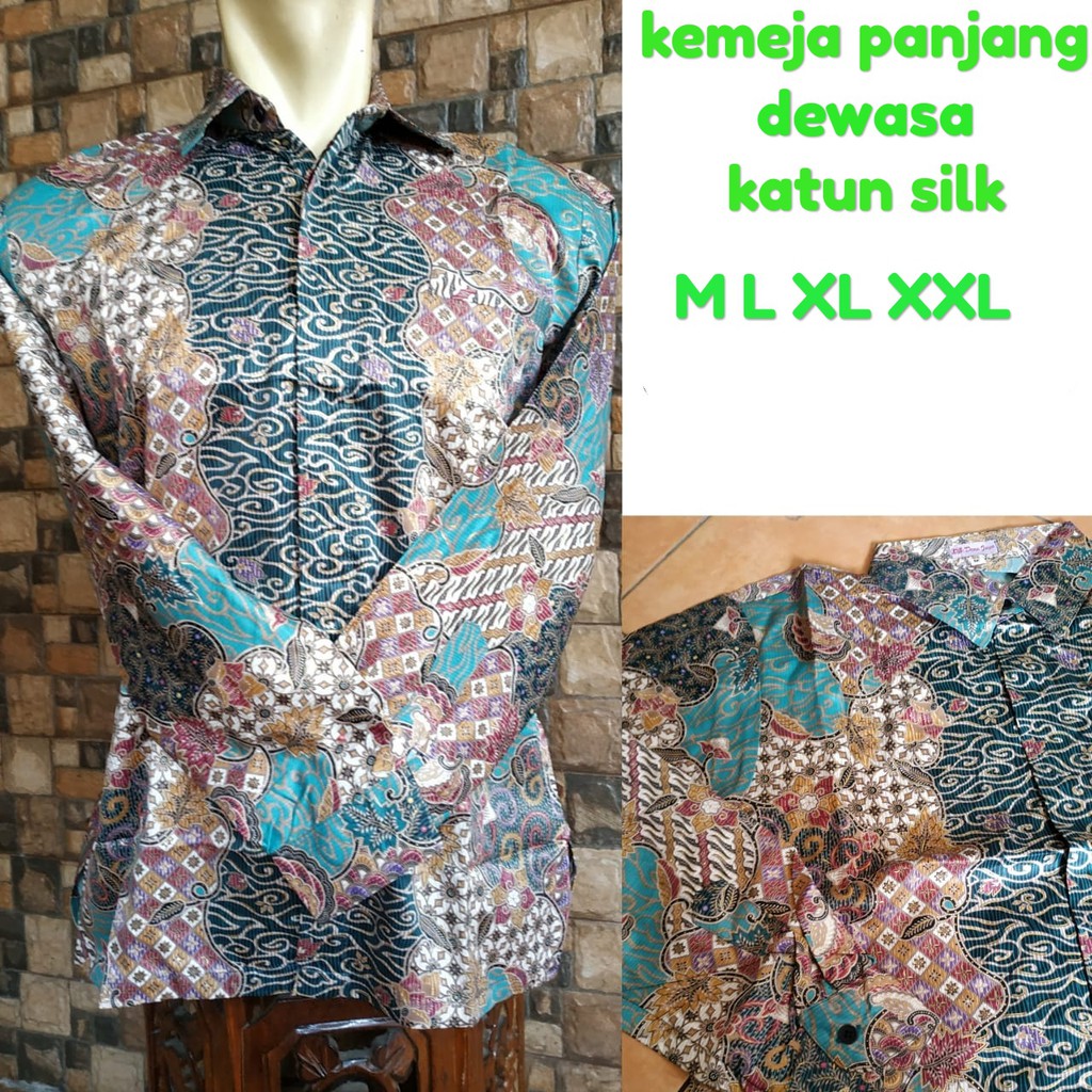 SB Collection Atasan Kemeja Ciko Lengan Panjang Batik Pria