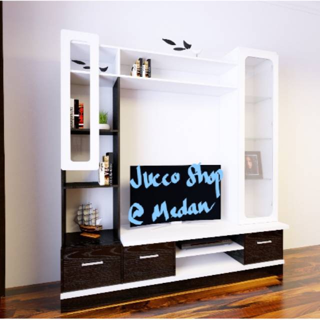 Lemari Hias Minimalis Siantano WU 09 - Buffet TV Cantik Putih - Medan