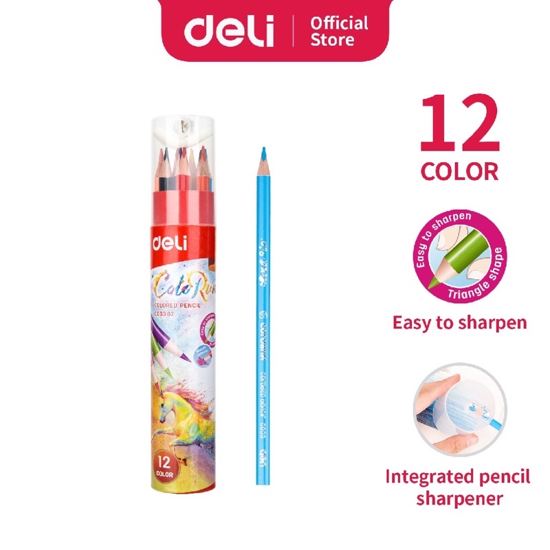

Deli Pensil Warna 12pc Dengan Rautan Pada Box 12pc Pencil Colors