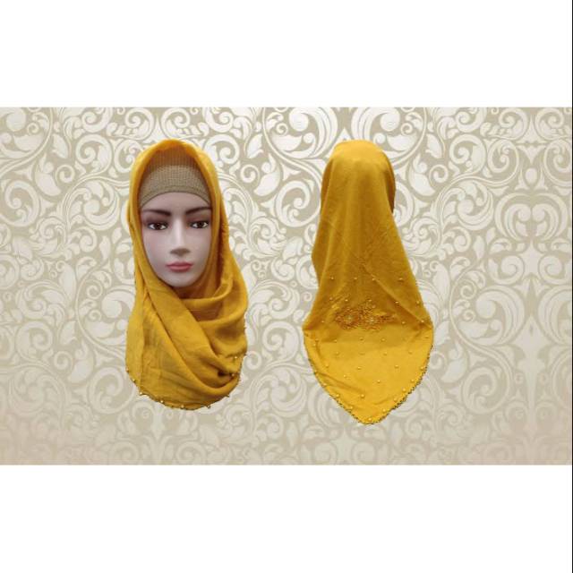 Hijab Segiempat Sunflower Mutiara