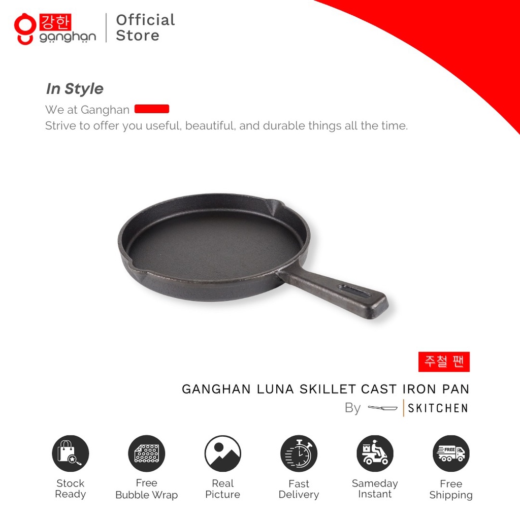 Ganghan Cast Iron Pan - Luna Skillet