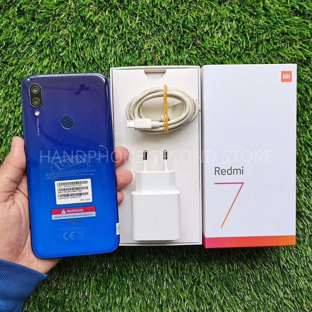 HP SECOND XIAOMI REDMI 7 2/16GB FULLSET NO HEADSET SECOND SEKEN BEKAS MURAH-3