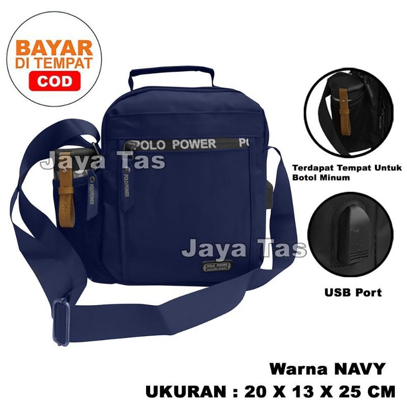 TAS POLO POWER TAS SELEMPANG POLO POWER SLINGBAG POLO POWER TAS PRIA IMPORT TAS SELEMPANG PRIA USB