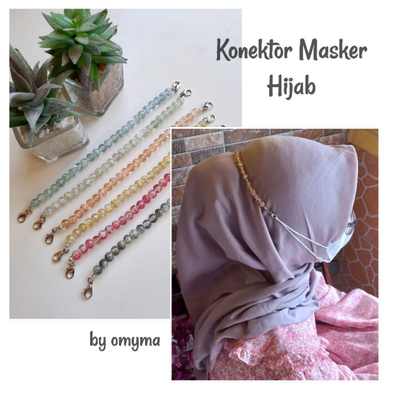 COD Konektor masker hijab/ Tali Pengait Masker/ konektor hijab/ konektor batu pecah/ konektor mutiara