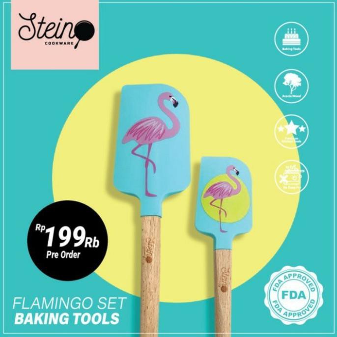 STEIN COOKWARE - SUTIL SPATULA SET FLAMINGO