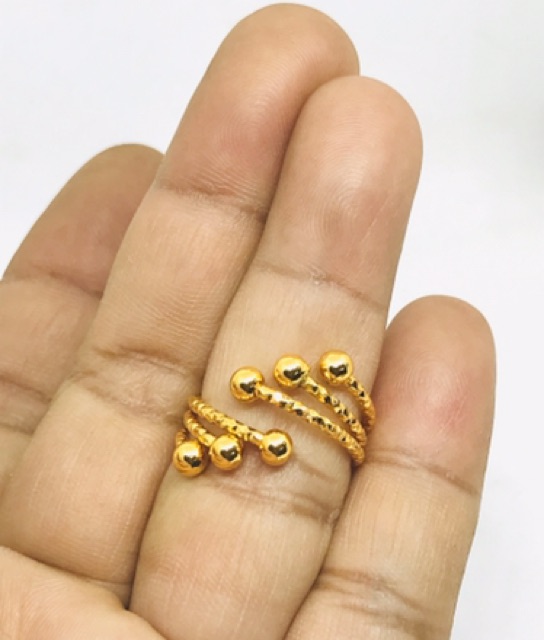 Cincin wanita //cincin lapis emas //perhiasan //cincin spiral //cincin