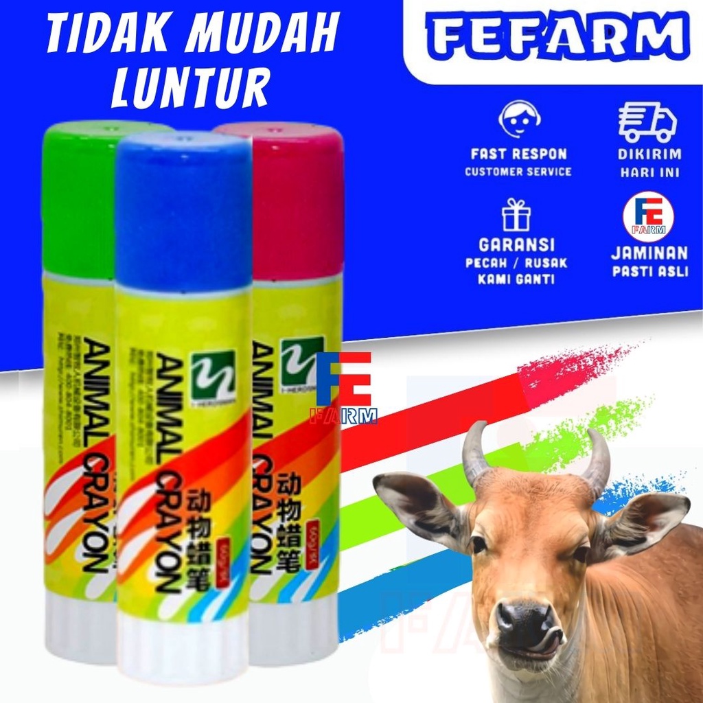 Crayon Spidol untuk Tanda Tubuh Babi Sapi Hewan Maker Pen Alat Penanda Hewan Aman dan Tidak Beracun FEFARM