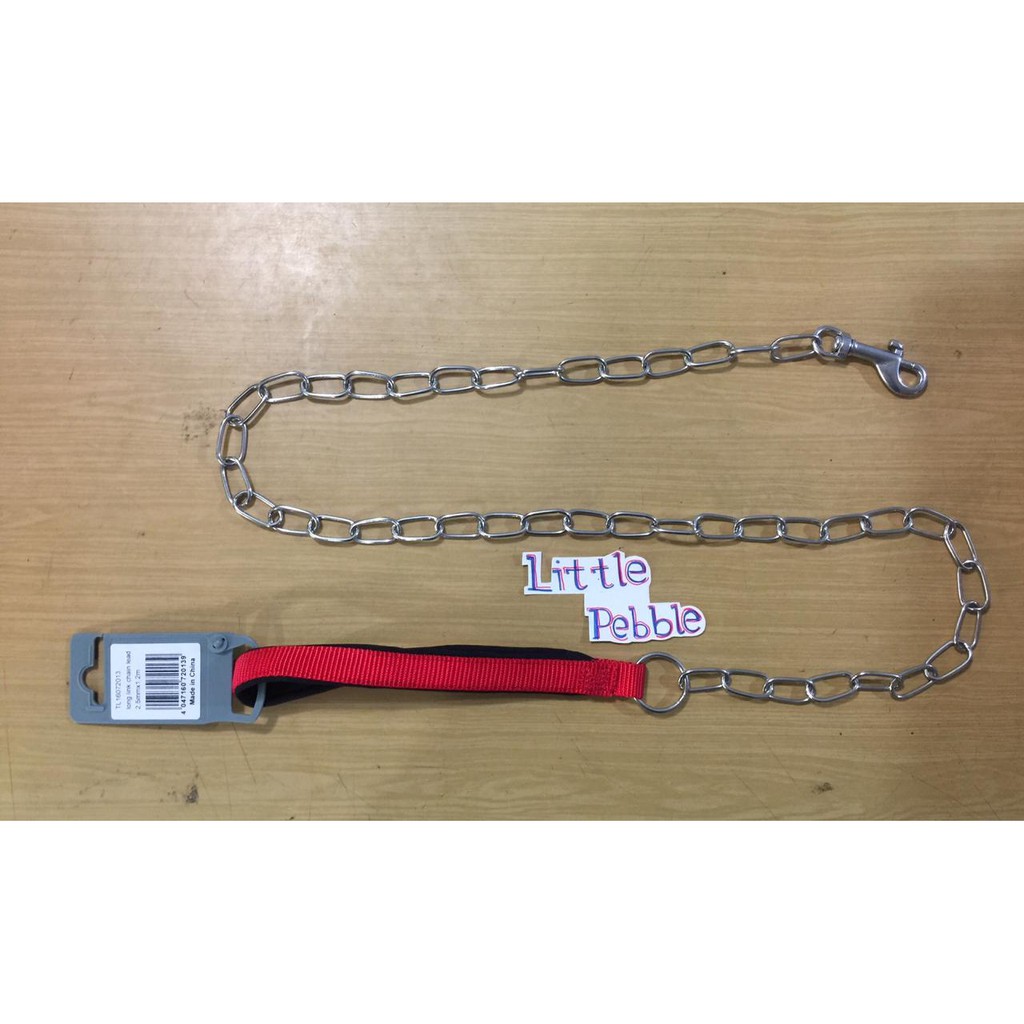 Rantai Tali Tuntun Stainless Steel Long Link Chain Lead w Plain Nylon