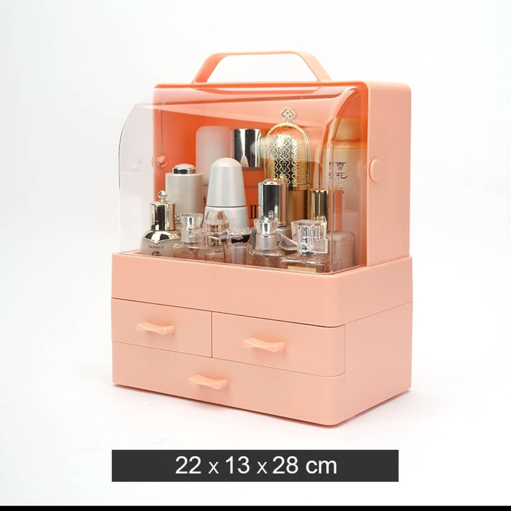 RAK KOSMETIK BOX DAN KOSMETIK GANTUNG KACA/  TEMPAT  PENYIMPANAN KOSMETIK  / ORGANIZER BOX STORAGE PORTABLE